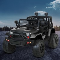 Rigo Kids Ride On Car 12V Electric Jeep Remote Vehicle Toy Cars Gift LED light Black