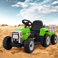 12V Kids Ride On Car Rigo Electric Tractor Trailer Green