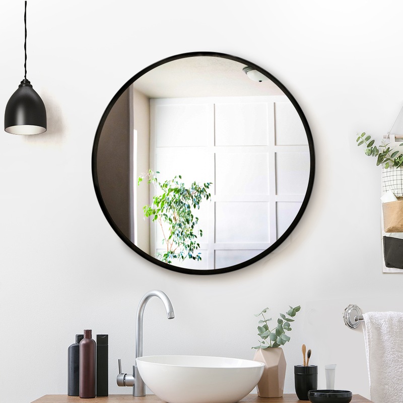 Buy Embellir Wall Mirror Round Makeup Mirror Bathroom 50cm - MyDeal