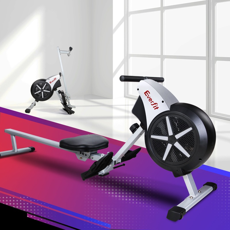 Everfit Air Rowing Machine Resistance White Fitness World Wide