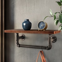 61cm Artiss Floating DIY Pipe Wall Shelf - IVES