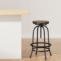 1X Artiss Bar Stools Adjustable Wood Chairs