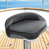 1X Seamanship Stand Up Lean Boat Seats Casting Fishing Seat Swivel 8cm Padding Grey