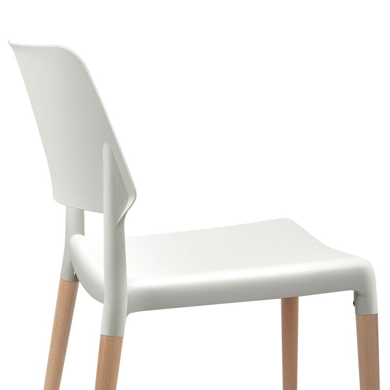 Buy Artiss White Dining Chairs Stackable Plastic Dining Room Chairs Set