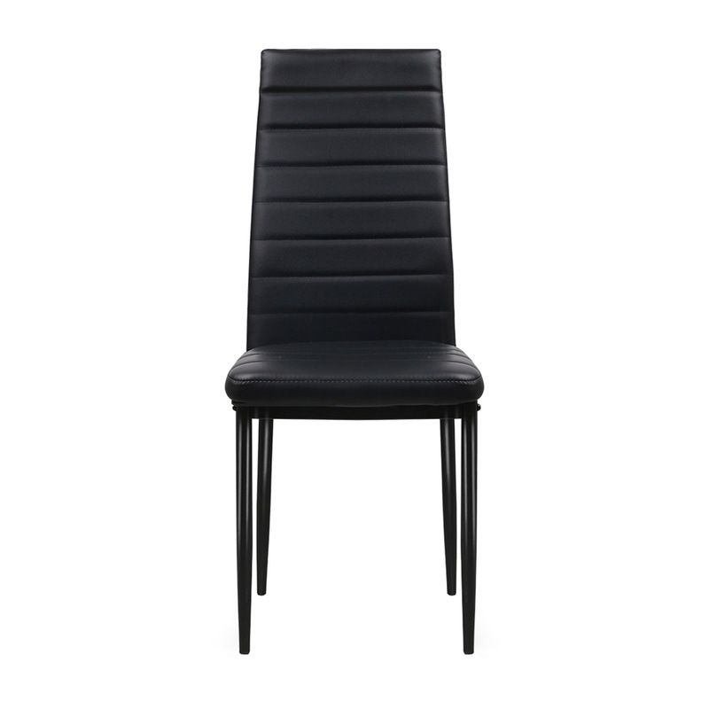 Buy Artiss Leather Dining Chairs With Padded Seat Black Kitchen Chairs