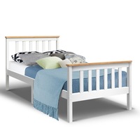 Single Wooden Bed Frame Timber Mattress Base Bedroom Furniture Kids