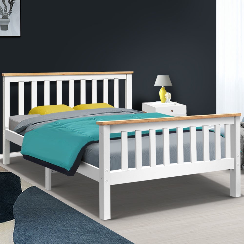 Artiss Wooden Bed Frame Timber Mattress Base Bedroom Furniture Kids