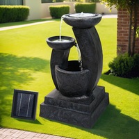 Gardeon Solar Water Feature with LED Lights 3 Tiers 70cm