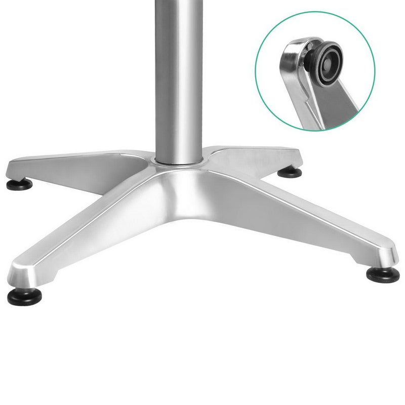 Gardeon Aluminium Adjustable Round Bar Table - Silver ...