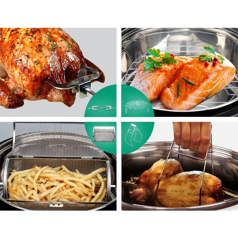 Buy Devanti 13L LCD Digital Air Fryer Oven Multifunctional Cooker 1300W