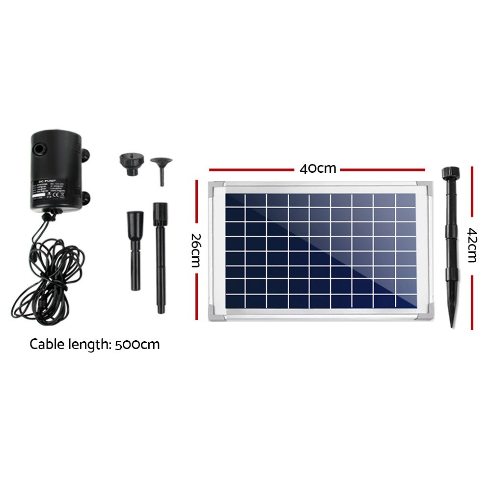 Buy Gardeon Solar Powered Fountain Submersible Water Pump Pond Kit ...