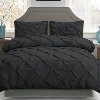 3pcs Giselle Quilt Cover Set Diamond Black Super King