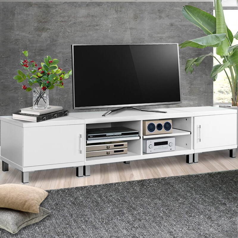 TV Entertainment Unit Stand Storage 190CM Lowline White Buy