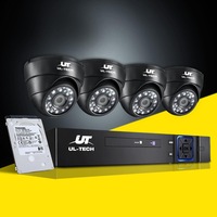 UL-Tech CCTV Security System 8CH DVR 4 Cameras 1TB Hard Drive