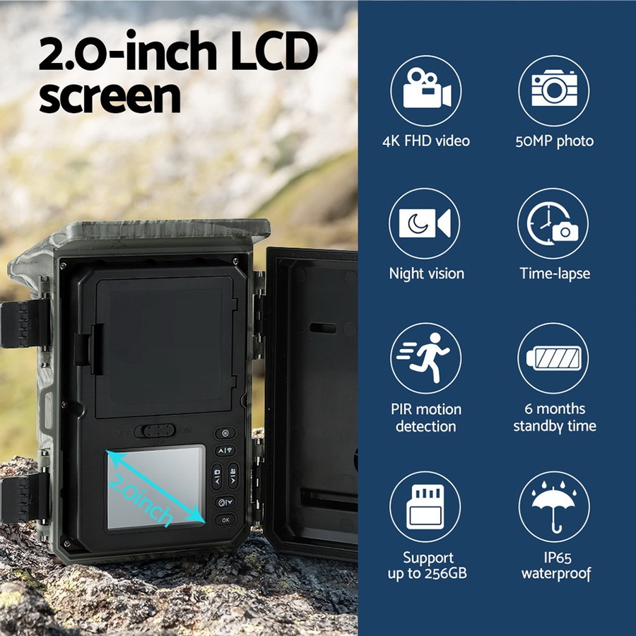 UL-Tech Solar Trail Camera 4K 50MP Wildlife