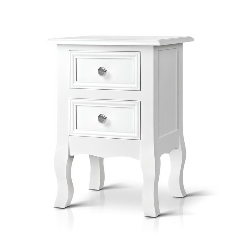 Buy Artiss Bedside Table 2 Drawers Side Table Nightstand French