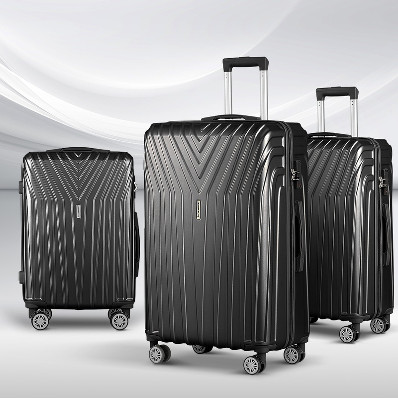 Buy Wanderlite 3pc Luggage 20'' 24'' 28'' Trolley Suitcase Sets Travel