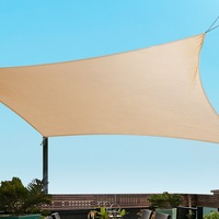 InstaHut Waterproof Shade Sail 4x5m Rectangle Sand 95% Shade Cloth