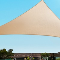 5x5x5m Shade Sail InstaHut Waterproof Rectangle Sand 95% Shade Cloth