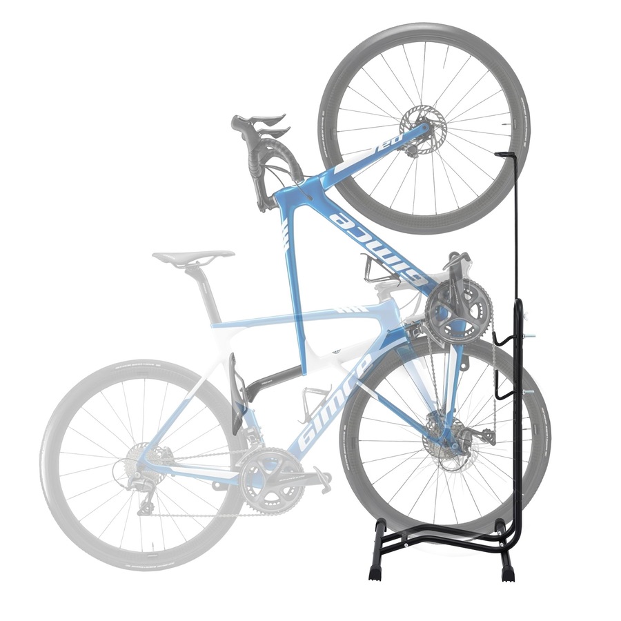 Weisshorn 4-in-1 Vertical Bike Stand, Adjustable Height Bicycle Parking Rack for 24"-27.5" Wheels