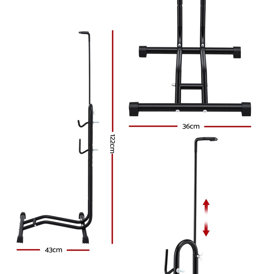 Weisshorn 4-in-1 Vertical Bike Stand, Adjustable Height Bicycle Parking Rack for 24"-27.5" Wheels