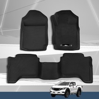 3pcs Weisshorn Car Floor Mats Rubber Compatible for Mazda BT50 Dual Crew Cab