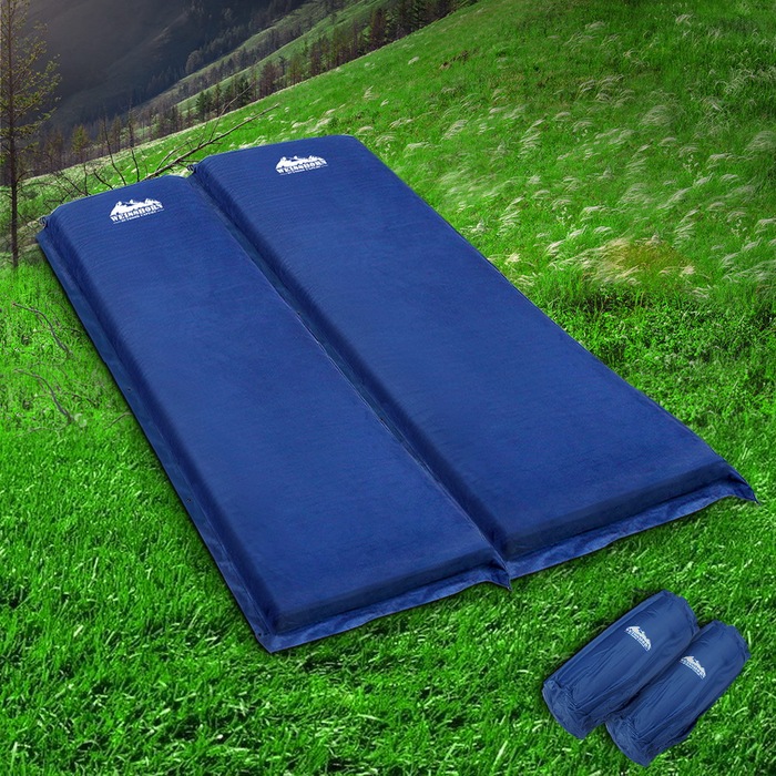 Double Self Inflating Mattress Sleeping Mat Air Bed Camping Camp Hiking