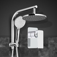 Cefito 9'' Rain Shower Head Set Handheld Round High Pressure Mixer Tap Chrome