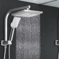 20cm Cefito 8'' Rain Shower Head Set Handheld Square High Pressure Chrome