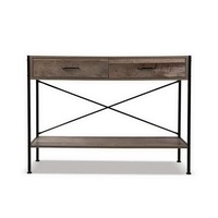2 Drawers Artiss Console Table Walnut Marconi
