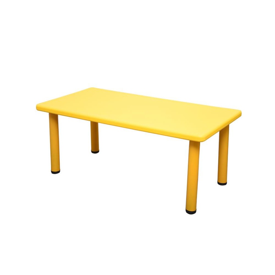 120x60cm Kid's Adjustable Rectangle Table Desk Yellow