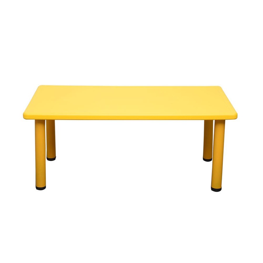 120x60cm Kid's Adjustable Rectangle Table Desk Yellow