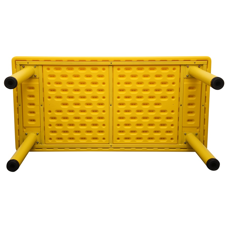 120x60cm Kid's Adjustable Rectangle Table Desk Yellow