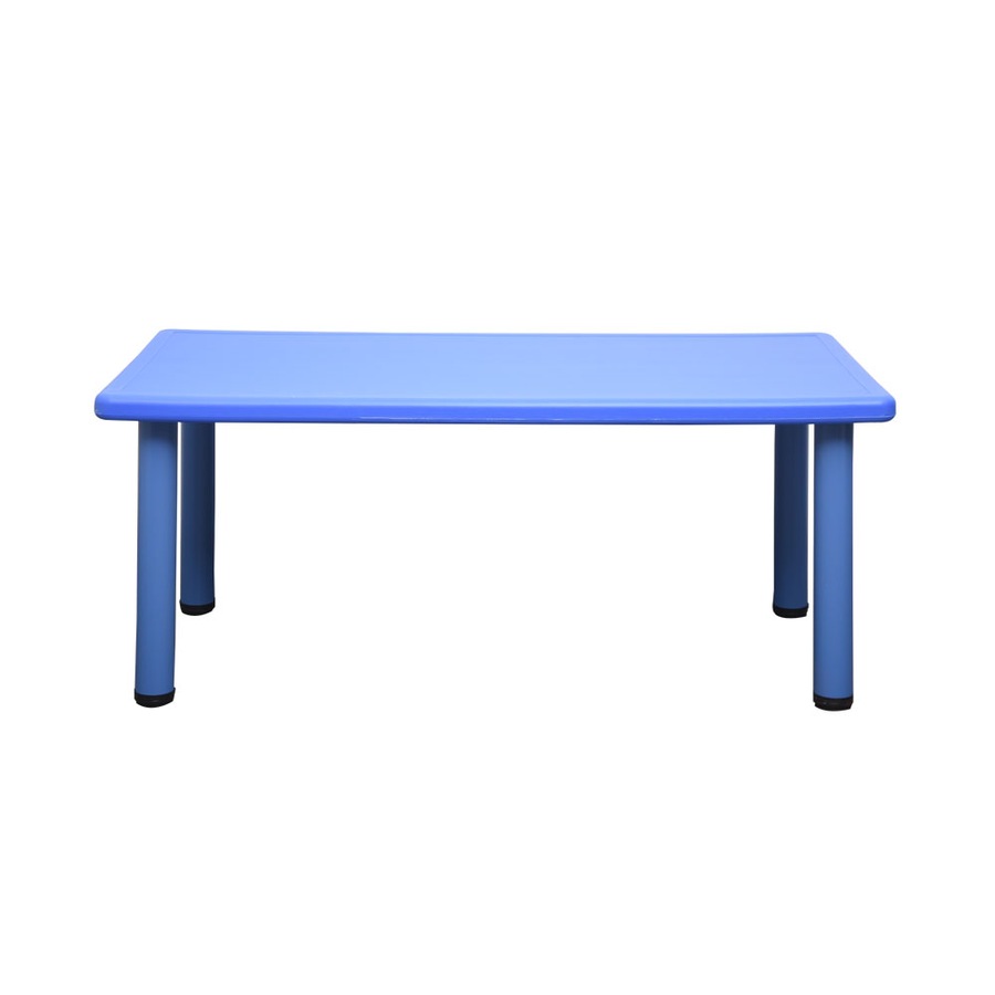 120x60cm Rectangle Blue Kid's Table and 8 Mixed Chairs