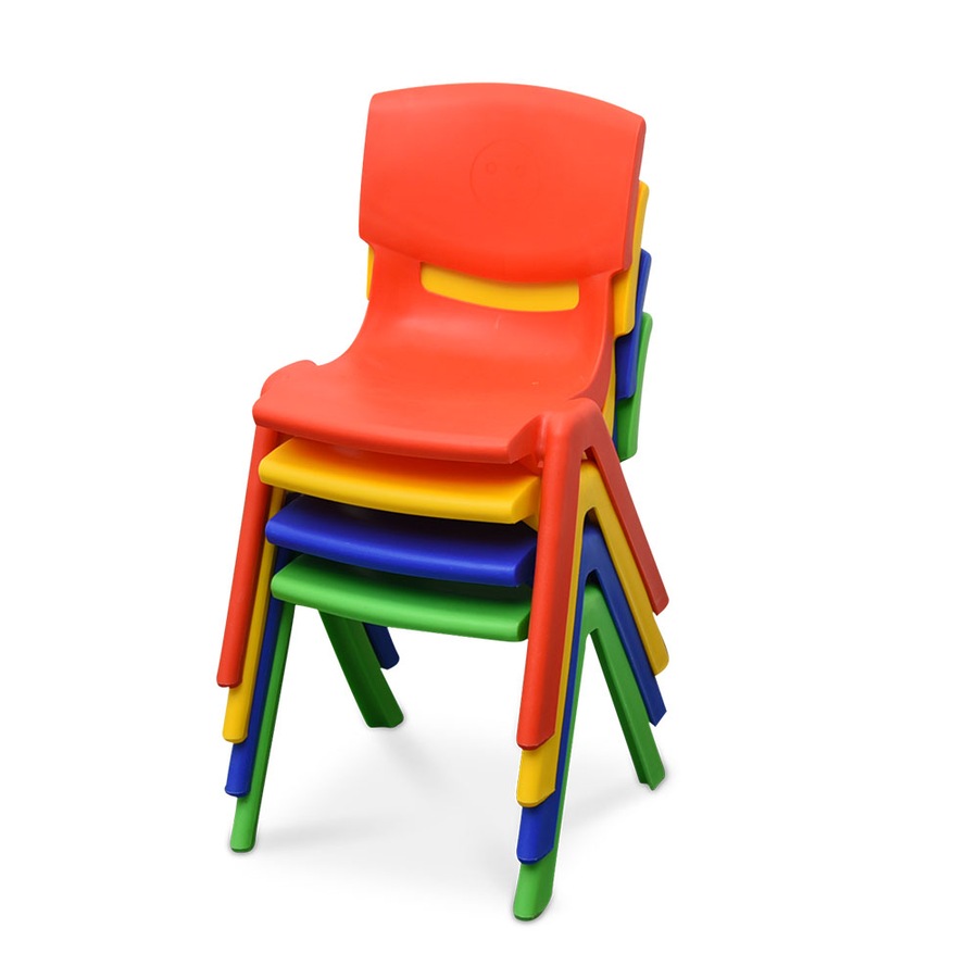 120x60cm Rectangle Blue Kid's Table and 8 Mixed Chairs