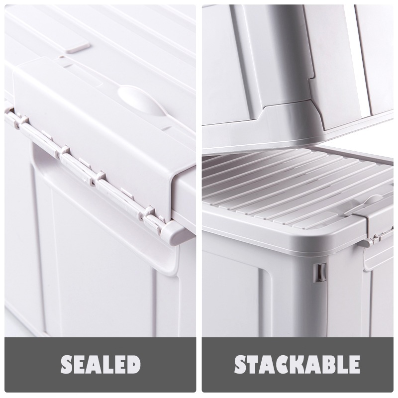 8x Foldable Stackable Multifunctional Plastic Book Storage Container
