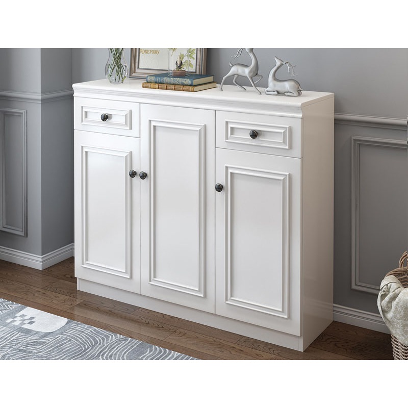 Buy French Provincial Shoe Storage Cupboard Matte White 120CM
