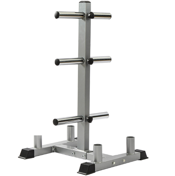 Heavy Duty Olympic Size Barbell Weight Plate Holder Stand Tree Storage Rack 50mm Pegs 6 Collars