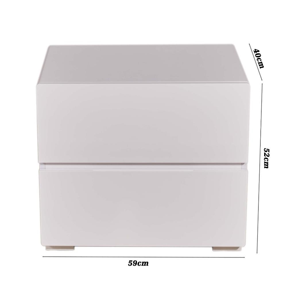 glossy white night stand