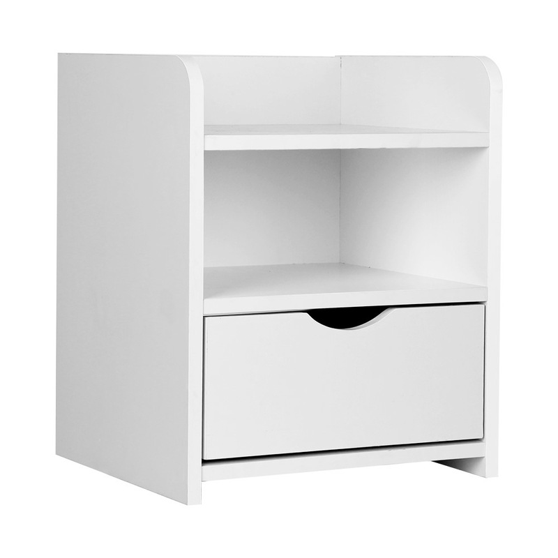 Buy NEW Bedside Table Drawer White MyDeal