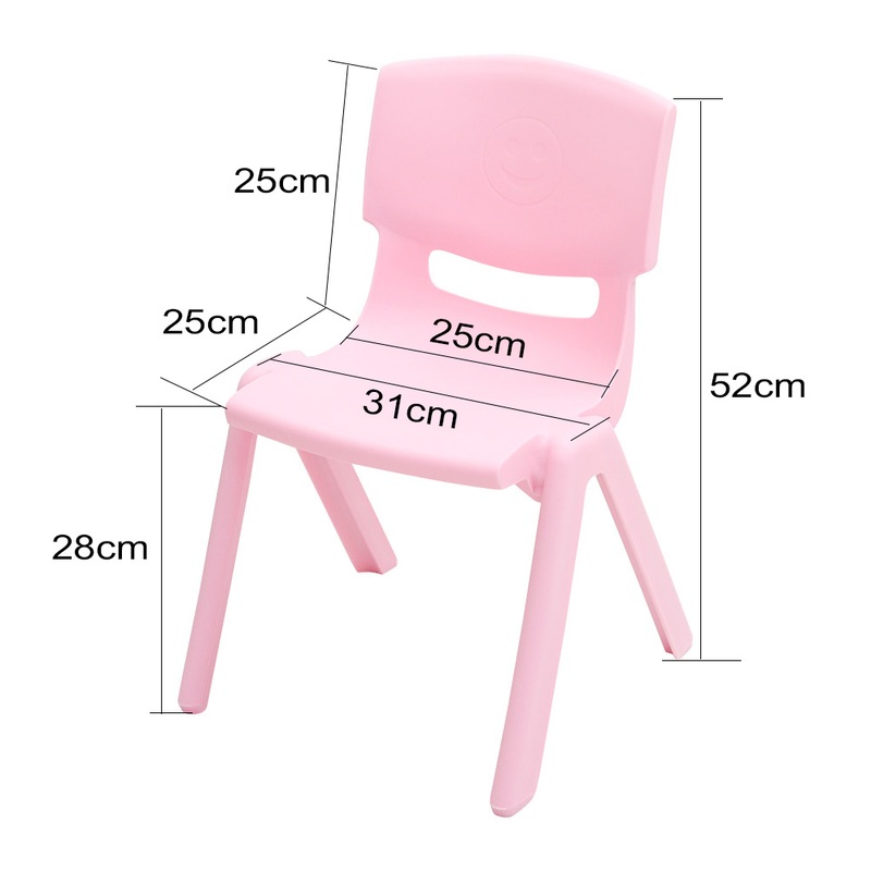 Set of 8 Kids Plastic Pink Chair Up to 100KG Buy Kid's Tables