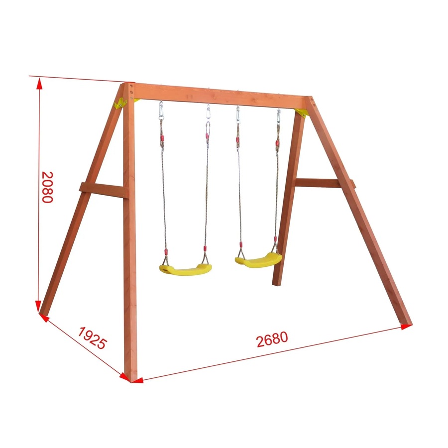 Hide & Seek Kids - Lucas Swing Set - Bright White Swings