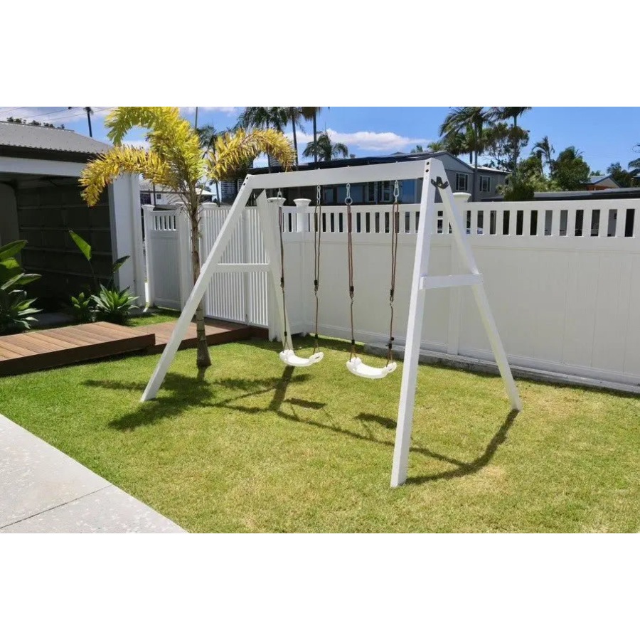 Hide & Seek Kids - Lucas Swing Set - Bright White Swings