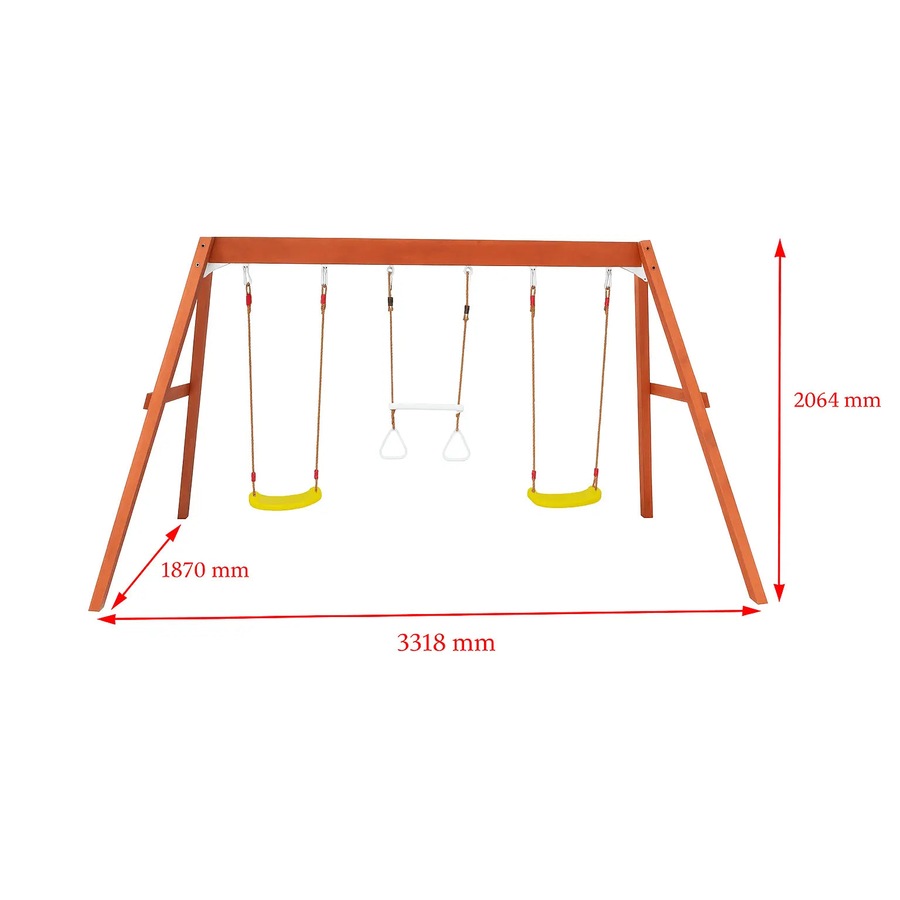 Hide & Seek Kids - Waratah Swing Set - Black Swings