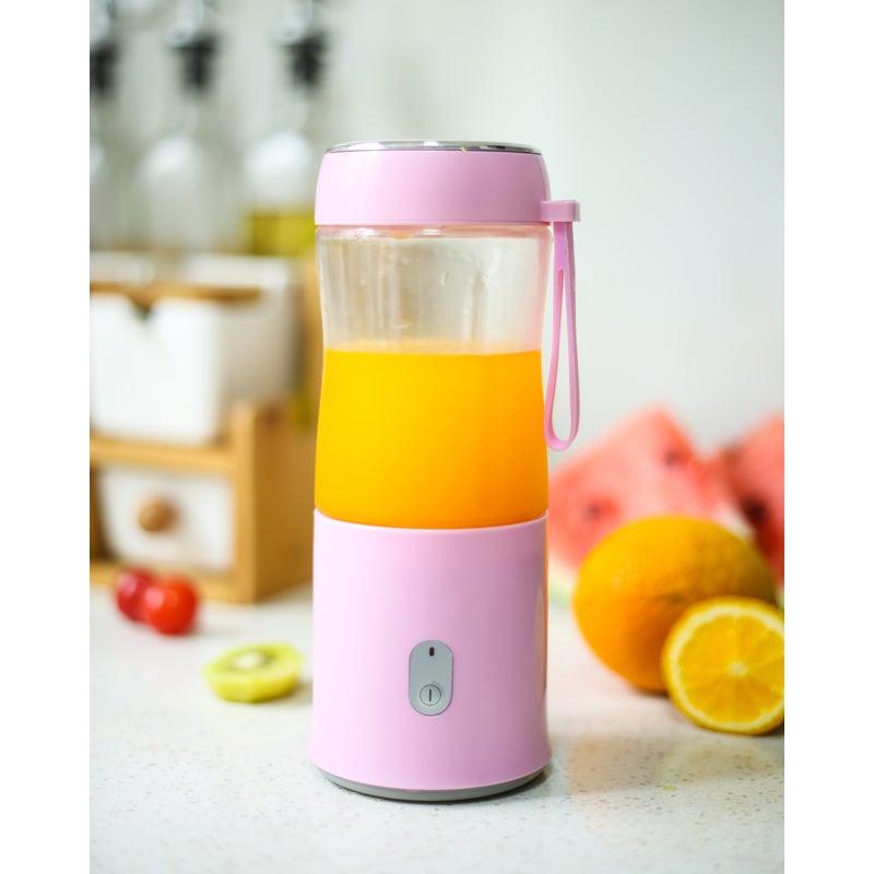 BPA Free USB Rechargeable Mini Portable Juice Vegetables Blender, Mixer and Shaker-Pink Color