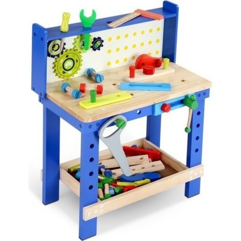 Buy Kid's Large Wooden Play Toy Workbench w/ Tools Set MyDeal