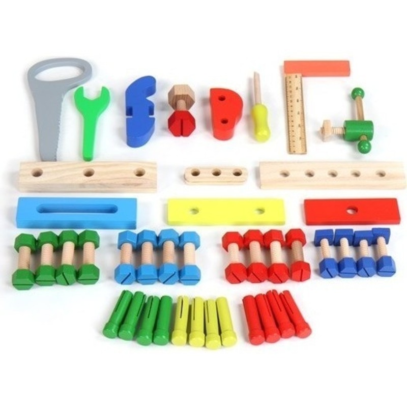 Buy Kid's Large Wooden Play Toy Workbench w/ Tools Set MyDeal