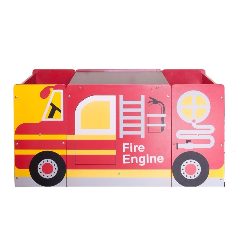 Buy Kids Fire Truck Table & Chair Set w/ Blackboard Top MyDeal