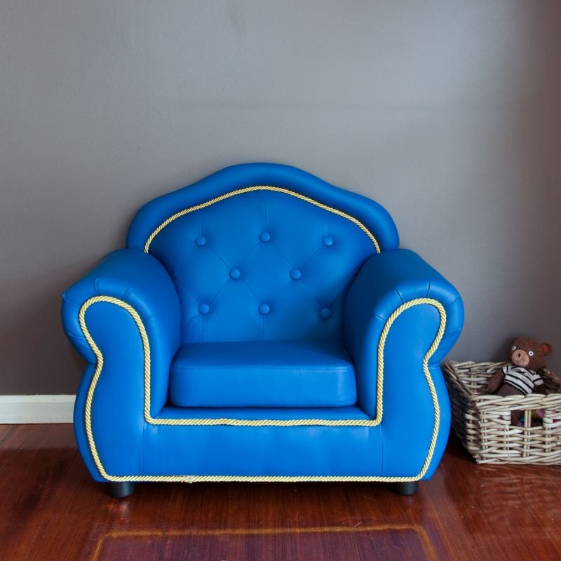 Aqua Blue French Provincial Armchair for Kids