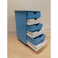 Blue cabinet Kids Storage box Toy box 6 drawers